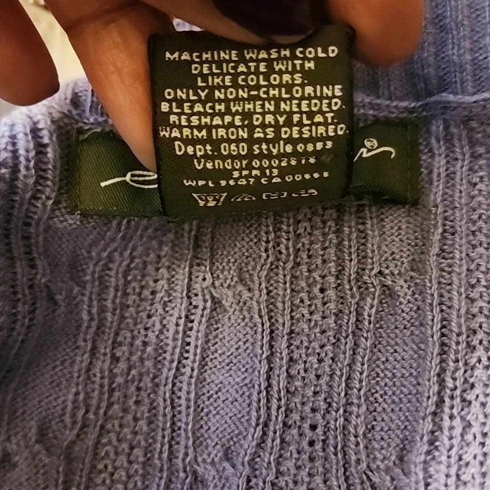 Eddie Bauer Scoop Neck Cable Knit Cardigan Sweater - Picture 8 of 8